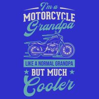 Motorcycle Grandpa Like A Normal Grandpa But Much Cooler Gift 16 in Basic Backpack