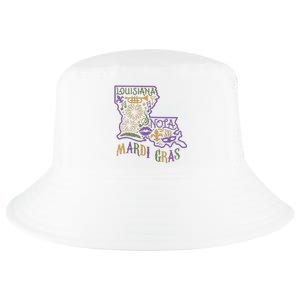 Mardi Gras Louisiana Map Cool Comfort Performance Bucket Hat