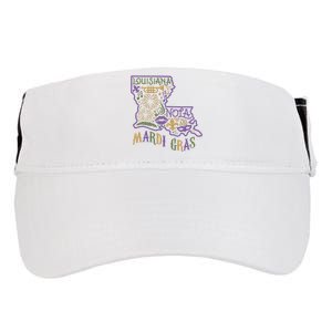 Mardi Gras Louisiana Map Adult Drive Performance Visor