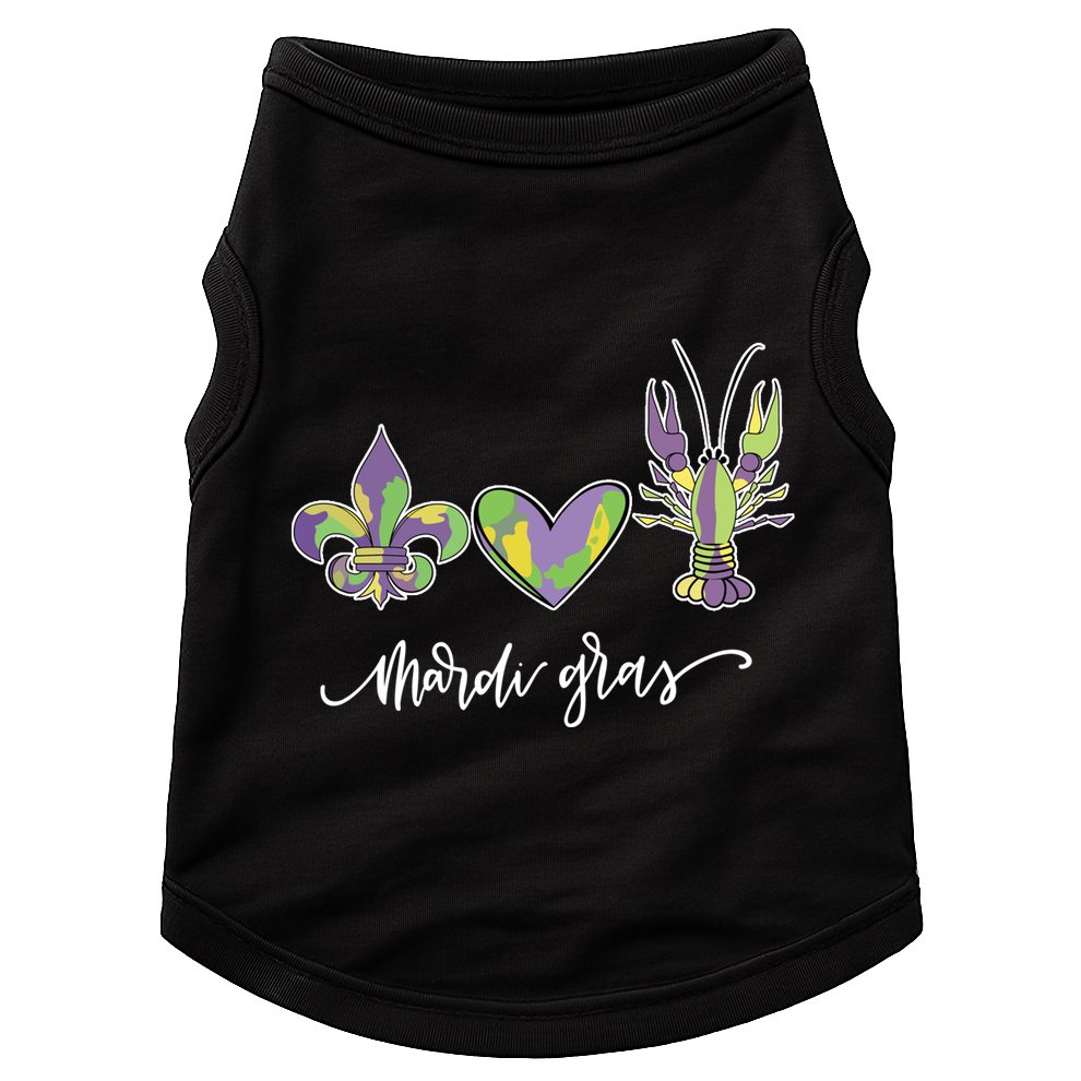 Mardi Gras Logo Heart Doggie Tank
