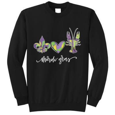 Mardi Gras Logo Heart Sweatshirt