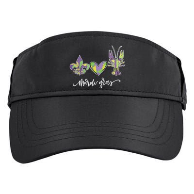 Mardi Gras Logo Heart Adult Drive Performance Visor