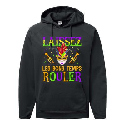 Mardi Gras Laissez Les Bons Temps Rouler Fat Tuesdays Performance Fleece Hoodie