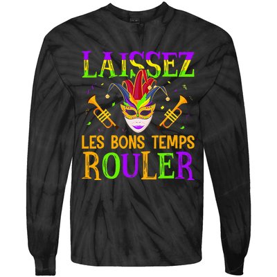 Mardi Gras Laissez Les Bons Temps Rouler Fat Tuesdays Tie-Dye Long Sleeve Shirt