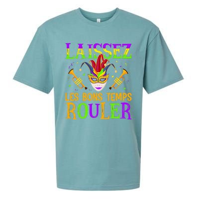 Mardi Gras Laissez Les Bons Temps Rouler Fat Tuesdays Sueded Cloud Jersey T-Shirt