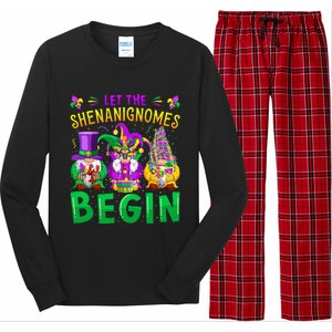 Mardi Gras Let The Shenanigans Begin Gnomes Long Sleeve Pajama Set