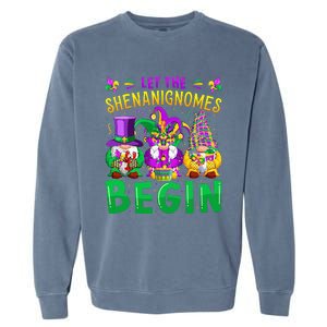 Mardi Gras Let The Shenanigans Begin Gnomes Garment-Dyed Sweatshirt