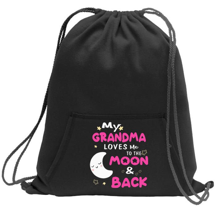 My Grandma Loves Me To The Moon And Back Sweatshirt Cinch Pack Bag