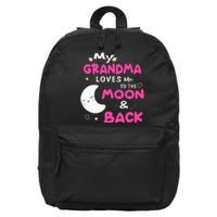 My Grandma Loves Me To The Moon And Back 16 in Basic Backpack