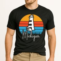 Michigan Great Lakes Lighthouse Beach Town Cooling Performance Crew T-Shirt