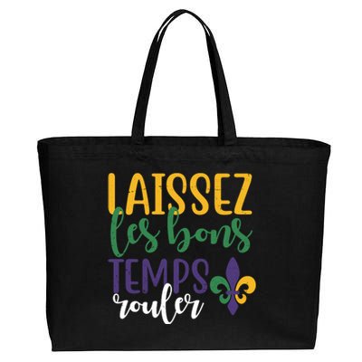 Mardi Gras Laissez Les Bons Temps Rouler Cotton Canvas Jumbo Tote