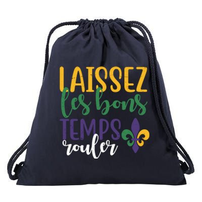 Mardi Gras Laissez Les Bons Temps Rouler Drawstring Bag