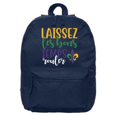 Mardi Gras Laissez Les Bons Temps Rouler 16 in Basic Backpack