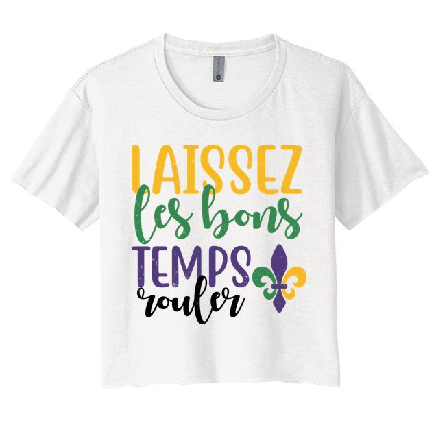 Mardi Gras Laissez Les Bons Temps Rouler Crop Top