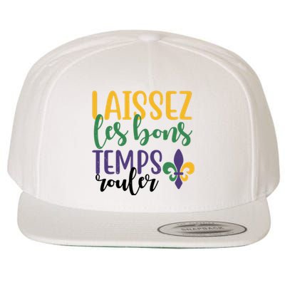 Mardi Gras Laissez Les Bons Temps Rouler Wool Snapback Cap