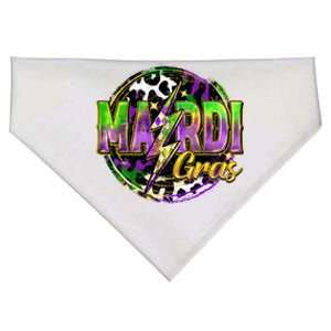 Mardi Gras Leopard Lightning Bolt Fat Tuesday New Orleans USA-Made Doggie Bandana