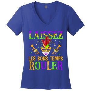 Mardi Gras Laissez Les Bons Temps Rouler Fat Tuesdays Women's V-Neck T-Shirt