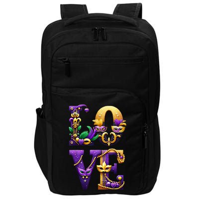 Mardi Gras Love Letters Outfit Costume Women Mardi Gras Impact Tech Backpack