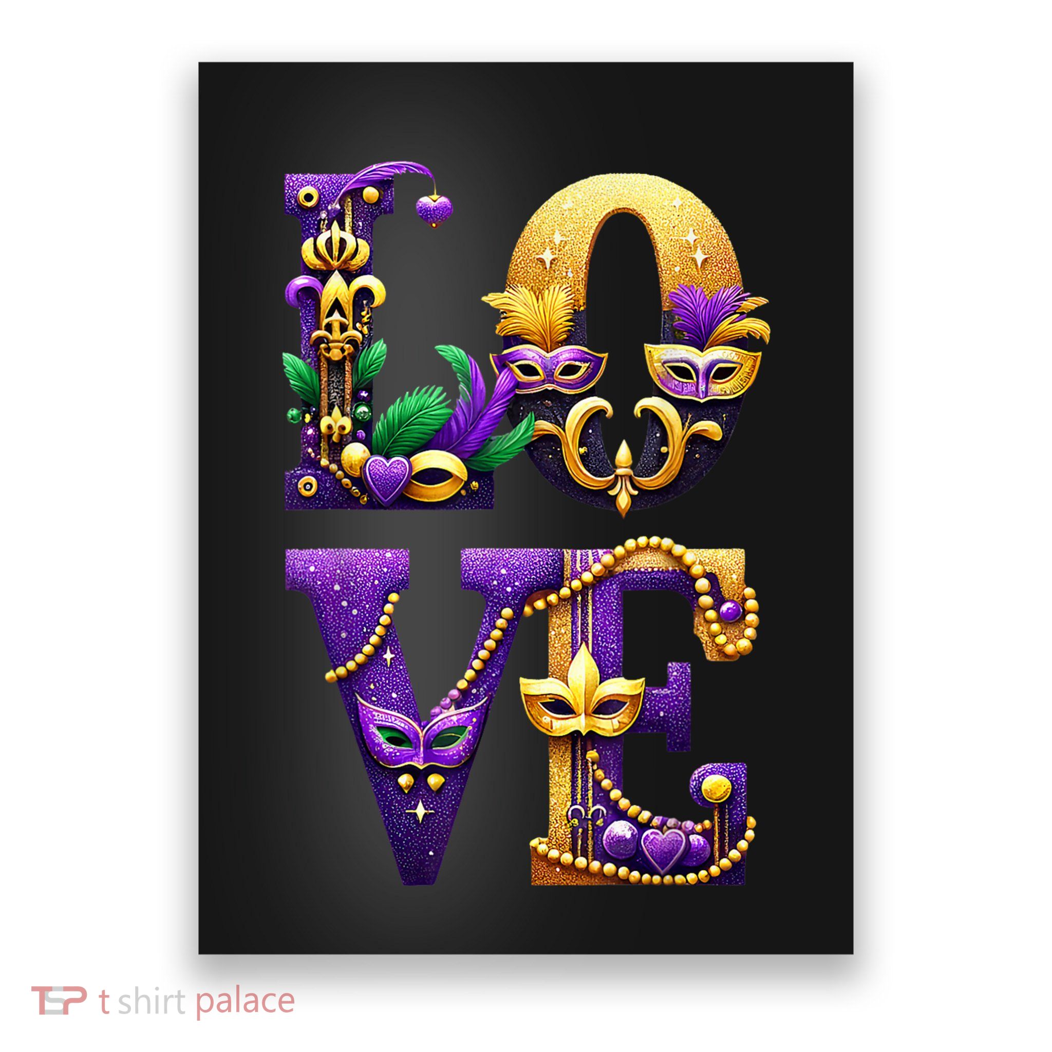 Mardi Gras Love Letters Outfit Costume Women Mardi Gras Poster