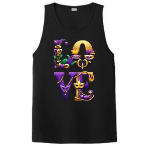 Mardi Gras Love Letters Outfit Costume Women Mardi Gras PosiCharge Competitor Tank