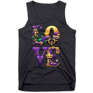 Mardi Gras Love Letters Outfit Costume Women Mardi Gras Tank Top