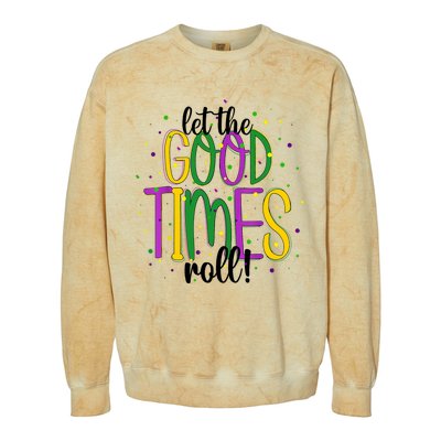 Mardi Gras Let Good Times Roll Funny Party Colorblast Crewneck Sweatshirt