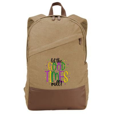Mardi Gras Let Good Times Roll Funny Party Cotton Canvas Backpack