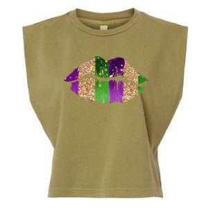 Mardi Gras Lips Celebration Garment-Dyed Women's Muscle Tee