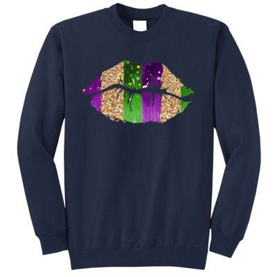 Mardi Gras Lips Celebration Tall Sweatshirt