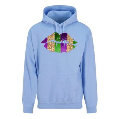 Mardi Gras Lips Celebration Unisex Surf Hoodie