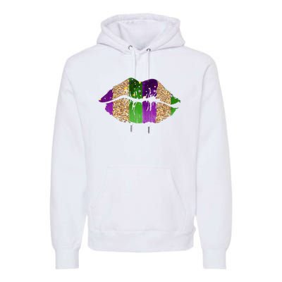 Mardi Gras Lips Celebration Premium Hoodie