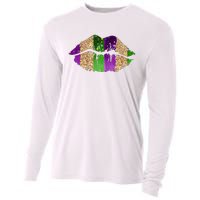 Mardi Gras Lips Celebration Cooling Performance Long Sleeve Crew