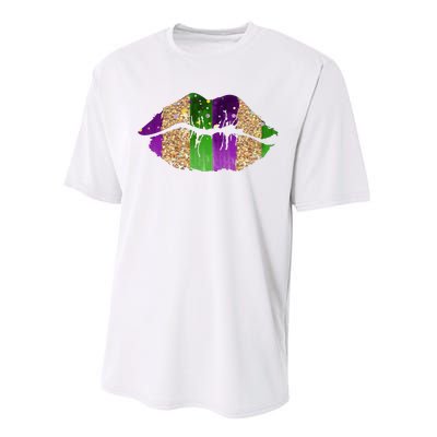 Mardi Gras Lips Celebration Performance Sprint T-Shirt