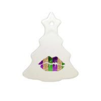 Mardi Gras Lips Celebration Ceramic Tree Ornament