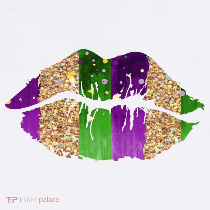 Mardi Gras Lips Celebration Premium T-Shirt