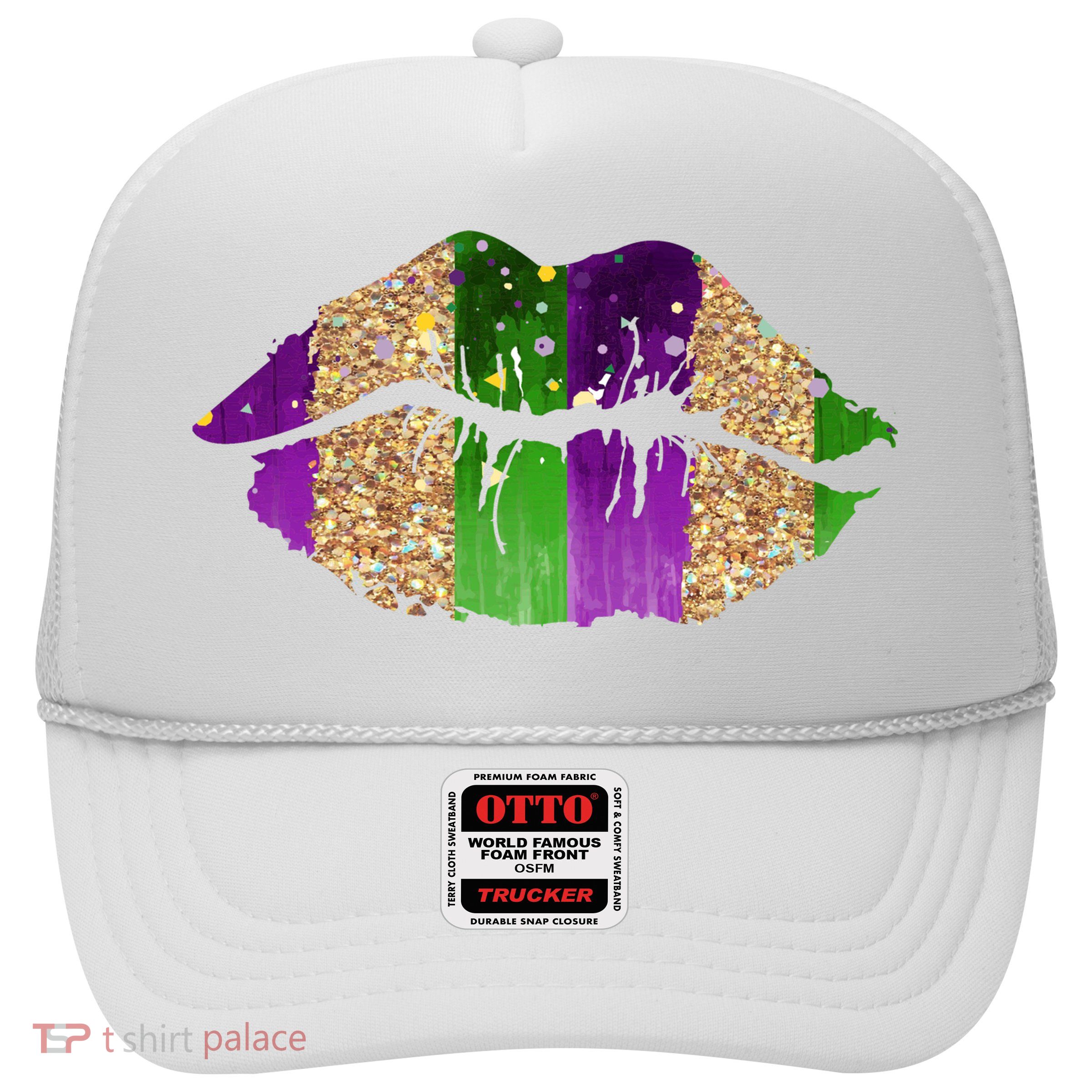 Mardi Gras Lips Celebration Trucker Hat