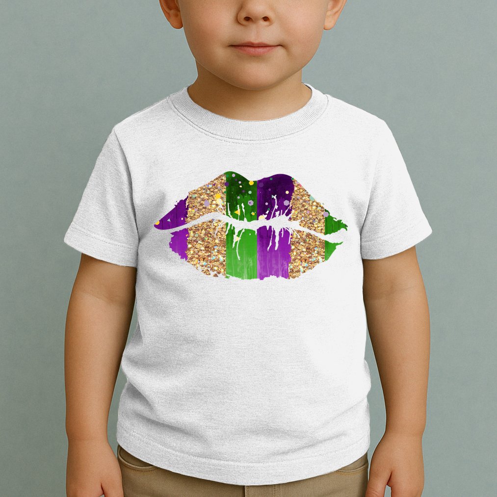 Mardi Gras Lips Celebration Toddler T-Shirt