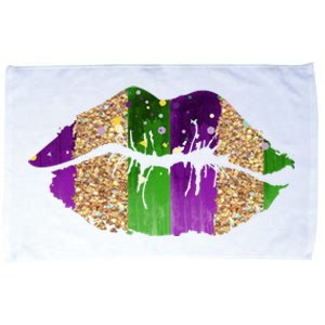 Mardi Gras Lips Celebration Microfiber Hand Towel