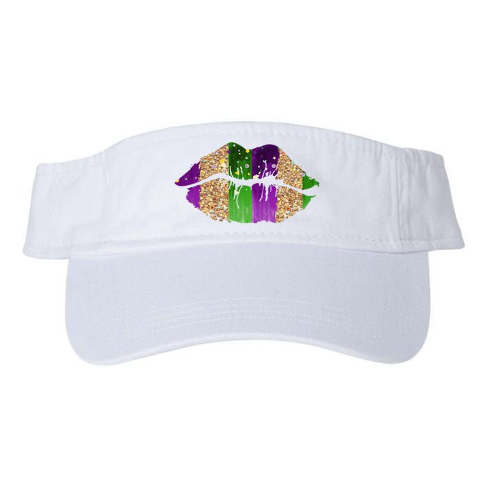 Mardi Gras Lips Celebration Valucap Bio-Washed Visor