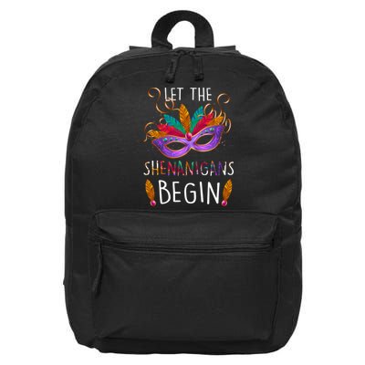 Mardi Gras Let The Shenanigans Begin 16 in Basic Backpack