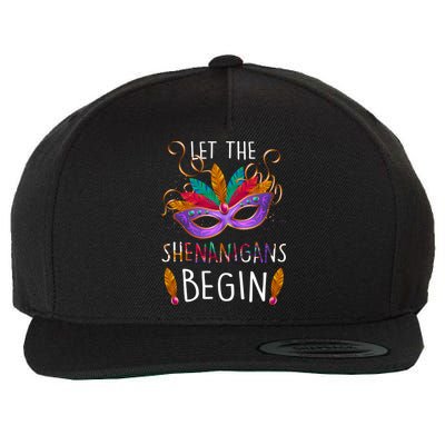 Mardi Gras Let The Shenanigans Begin Wool Snapback Cap