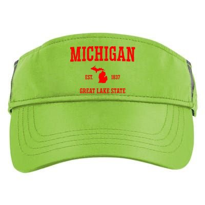 Michigan Great Lake State MI Est 1837 Adult Drive Performance Visor