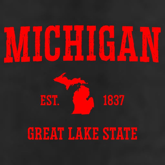 Michigan Great Lake State MI Est 1837 Cool Comfort Performance Bucket Hat