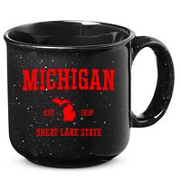 Michigan Great Lake State MI Est 1837 15oz Campfire Ceramic Mug
