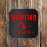 Michigan Great Lake State MI Est 1837 Coaster