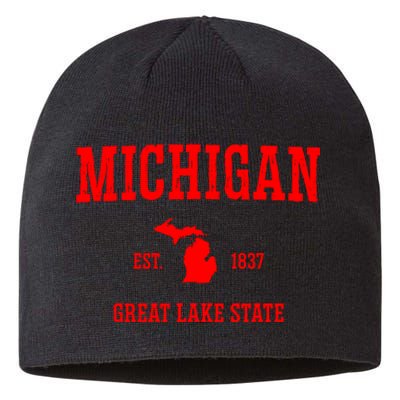 Michigan Great Lake State MI Est 1837 Sustainable Beanie