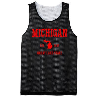 Michigan Great Lake State MI Est 1837 Mesh Reversible Basketball Jersey Tank