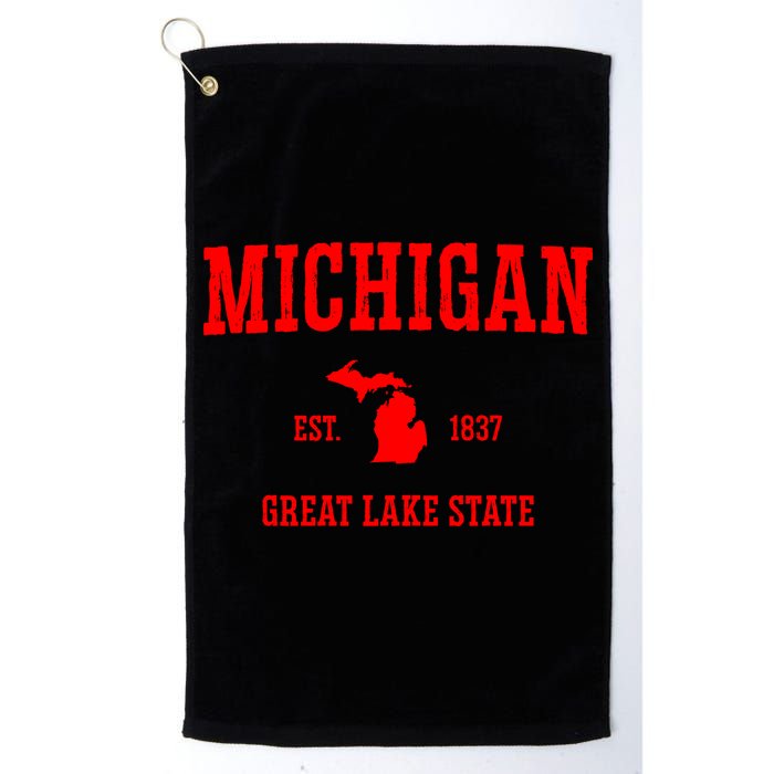 Michigan Great Lake State MI Est 1837 Golf Towel