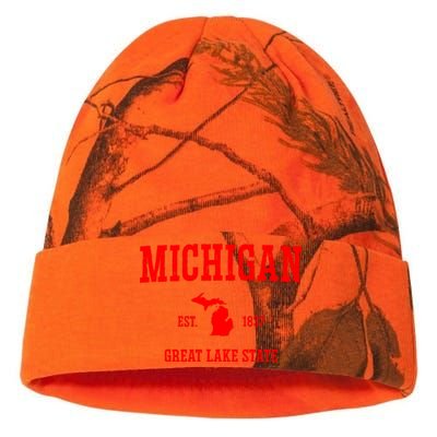 Michigan Great Lake State MI Est 1837 Kati Licensed 12" Camo Beanie