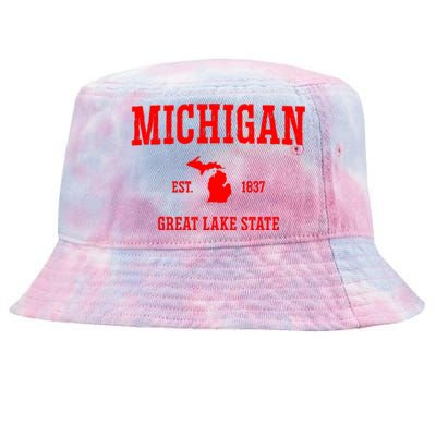 Michigan Great Lake State MI Est 1837 Tie-Dyed Bucket Hat